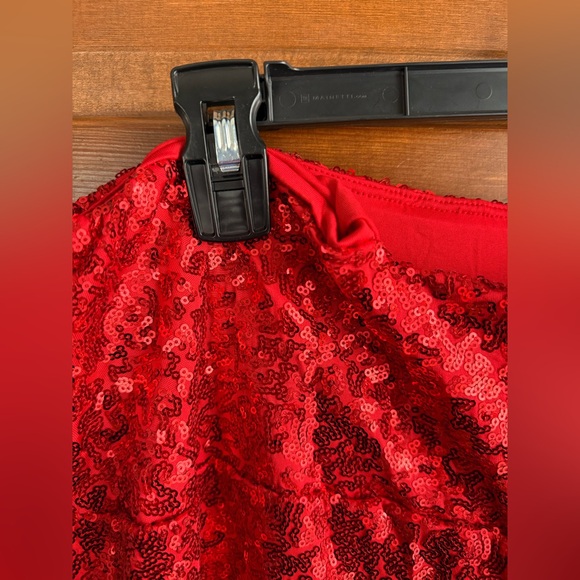 TIPSY ELVES RED SEQUIN HIGH WAISTED LEGGINGS - Picture 4 of 9